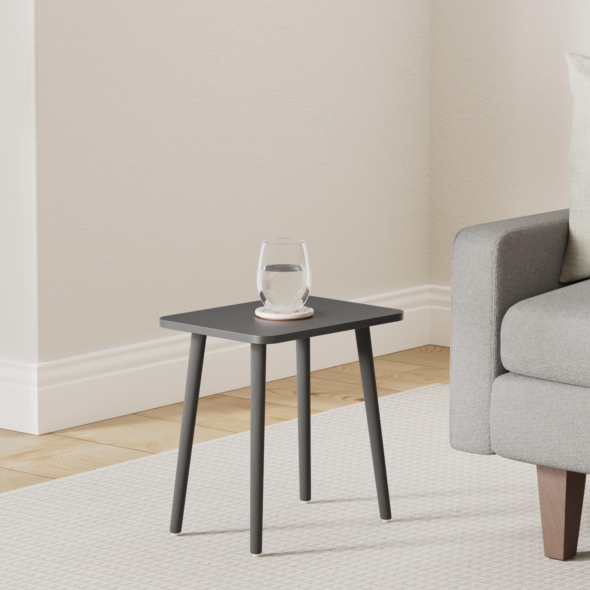 Foraofur Black End Tables Set Of 2, Modern Boho End Table For Living Room Bedroom, Small Side Table For Small Spaces With Stable Structure, Easy Assembly