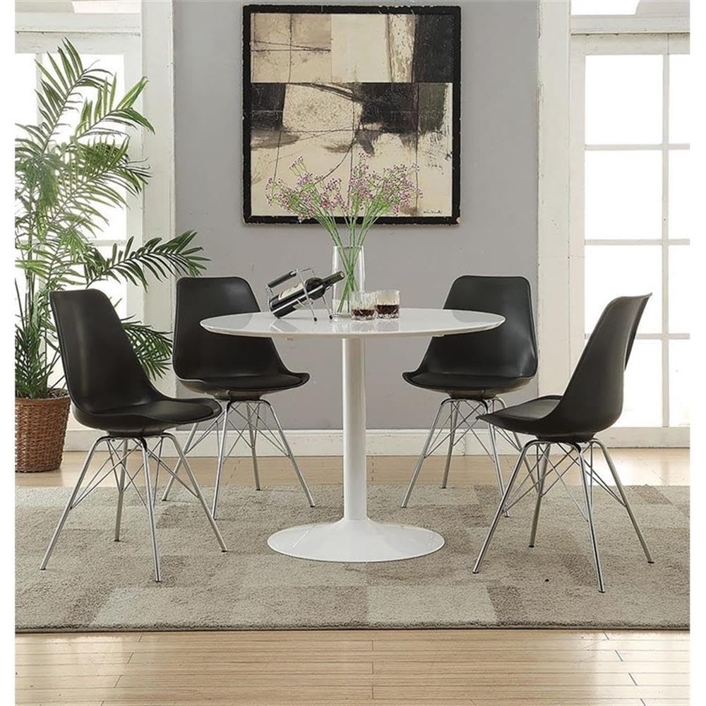 Coaster Round Dining Table in White 105261