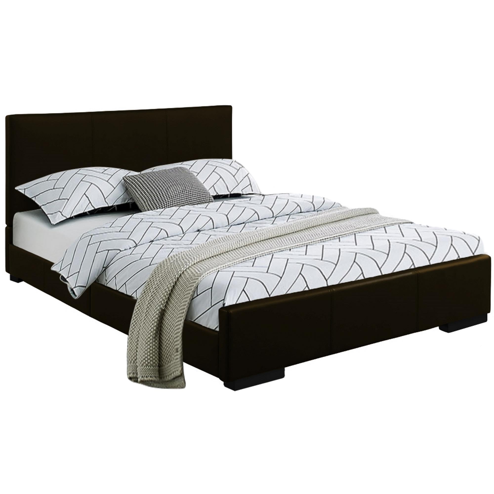 Abbey Platform Bed, Black, Twin/ Black