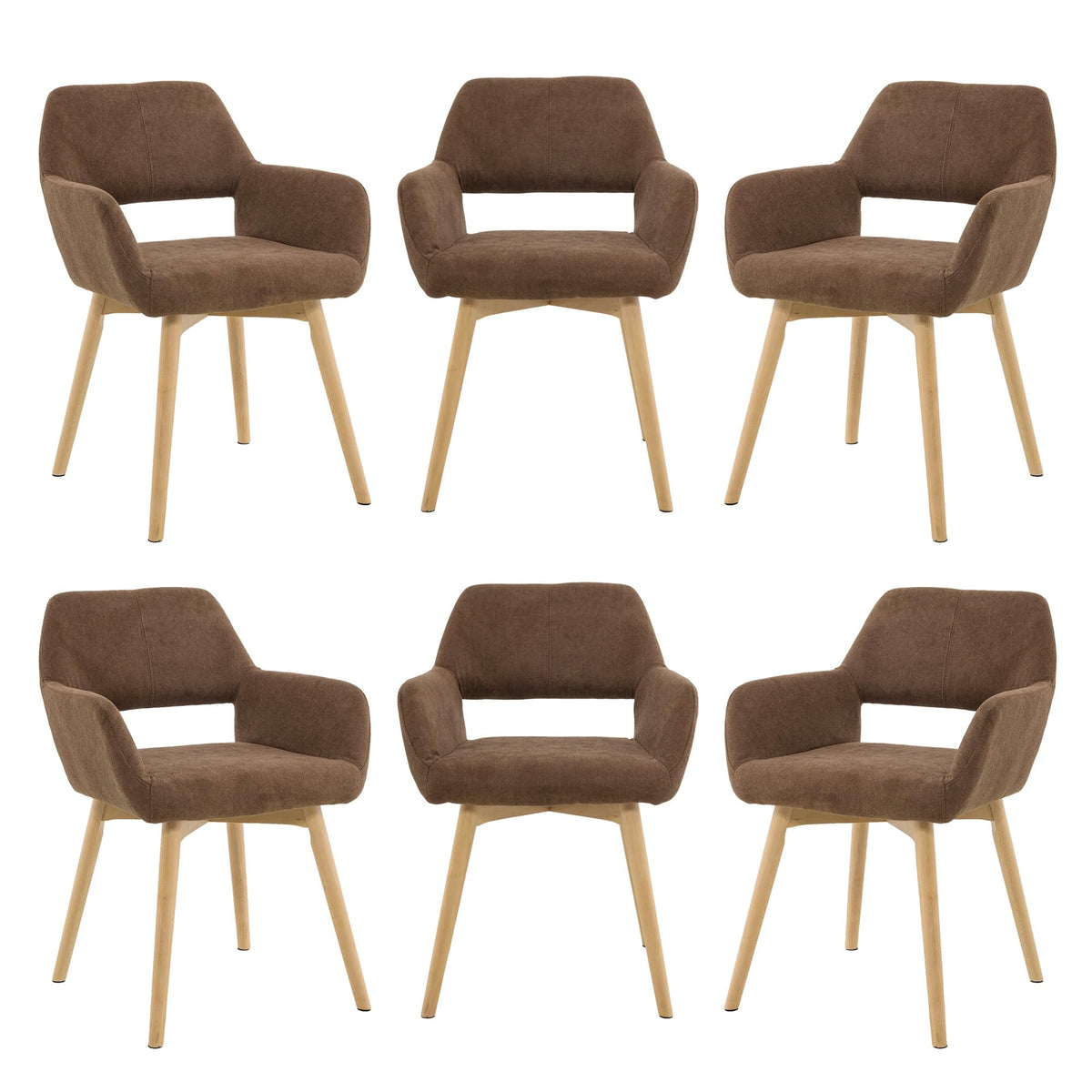 YEEFY Mid Century Modern Dining Chairs Set of 6 & 4 & 2 Comfy Accent Chair Upholstered Kitchen Dining Living Room Chairs for Bed