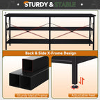 Wlive Tv Stand Up To 70 Inch Tv, 63' Entertainment Center, Tv Media Console With 3-Tier Storage Shelves For Living Room And Bedroom, Black