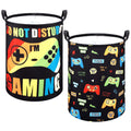 Zhehao 2 Pcs Gamer Laundry Basket Boys Hamper Kids Gaming Storage Basket Hamper Clothes Organizer Toy Storage Waterproof Laundry