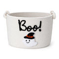 Reallnaive Boo Basket, Halloween Trick or Treat Basket with Handle