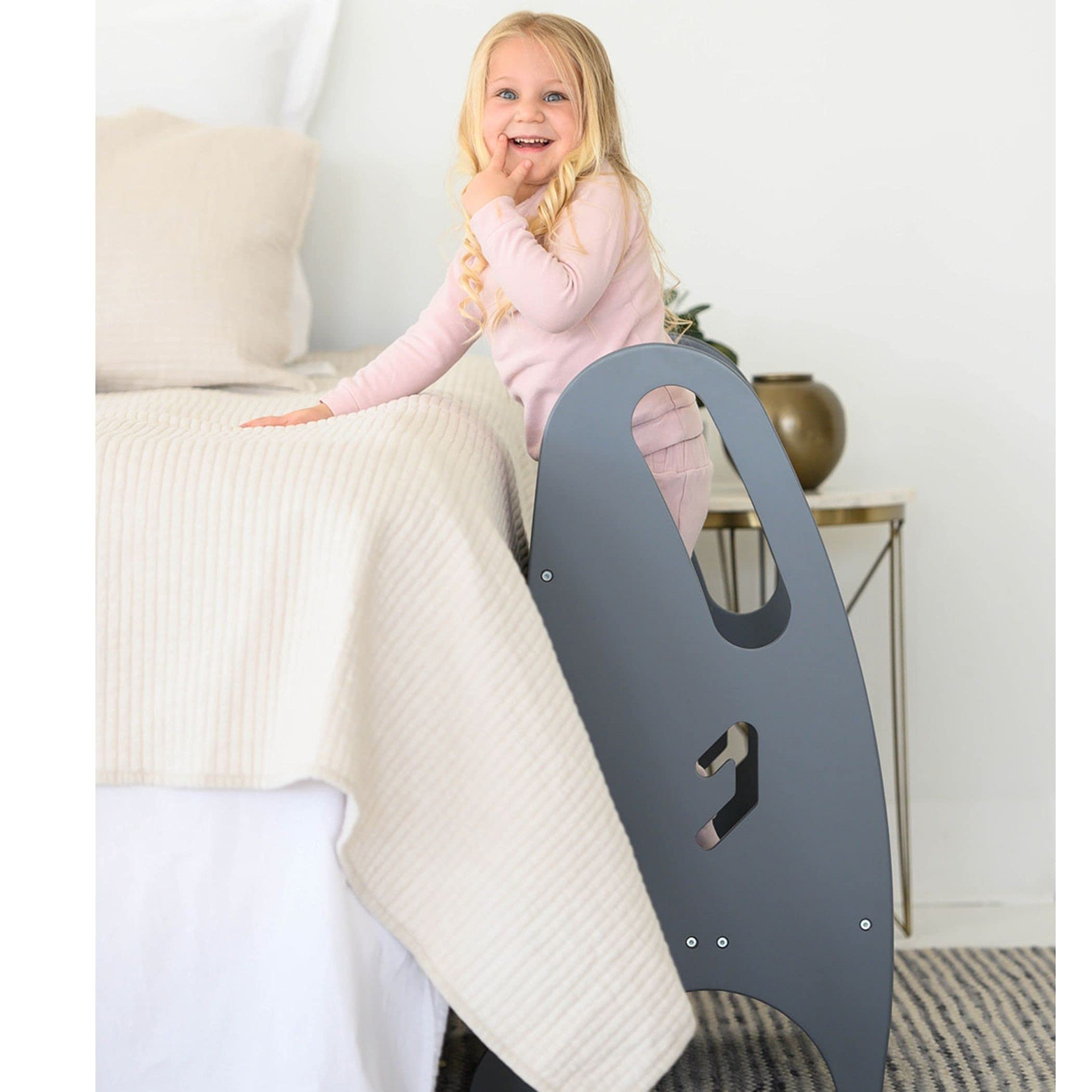 Little Partners 3-In-1 Growing Step Stool Toddler Tower Helper Step Stool, Wooden Toddler Standing Stool For Bathroom Or Kitchen, Anti-Slip Feet, Built-In Safety Hand Rails Up To 200 Lbs. (Earl Grey)