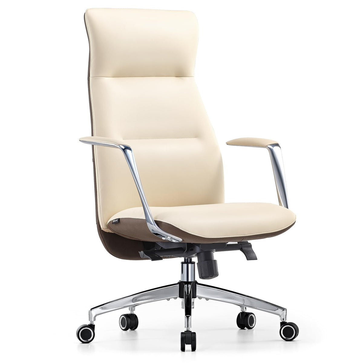 Eureka Ergonomic Executive Office Chair, Leather Office Chair White High Back With Lumbar Support, Comfy Ergonomic Executive Cha