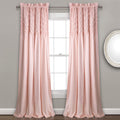 Lush Decor Bayview Curtains  Pintuck Textured Semi Sheer Window Panel Drapes Set for Living, Dining, Bedroom (Pair), 84 x 52, B