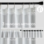 Miulee Back Tab Light Blocking Curtains 108 Inch Long 2 Panels Set For Living Room Bedroom Privacy, Greyish White Rod Pocket/Pinch Pleated Extra Long Thermal Insulated Room Darkening Blackout Drapes
