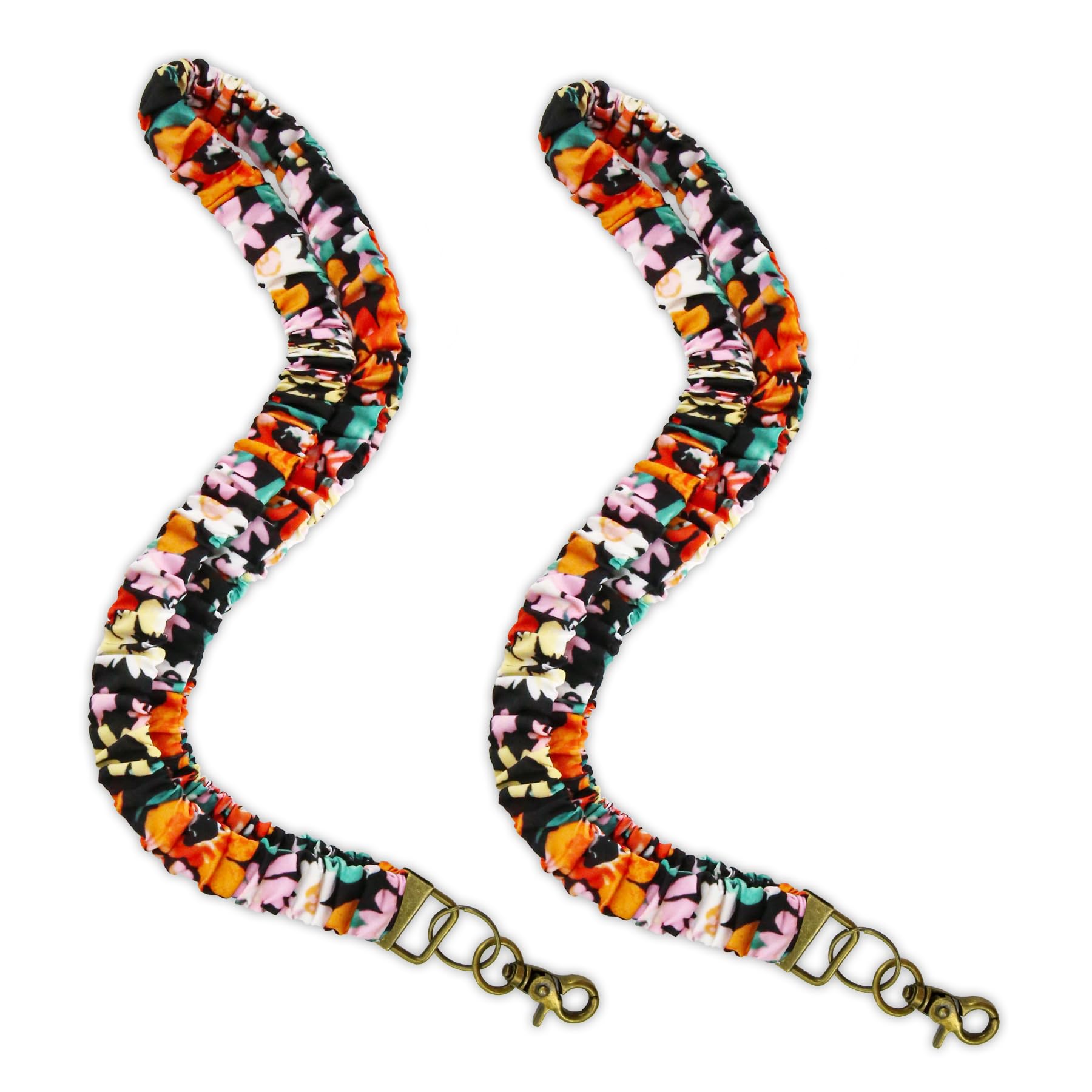 JBESUHI Stretchy Scrunchie Lanyards for ID Badges and Keys, Cute Neck Stretchy for Teacher Appreciation Gifts School Office (Flo