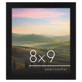Americanflat 8x9 Picture Frame with Shatter-Resistant Glass - Gallery Style Frame with Engineered Wood - Signature Collection - 