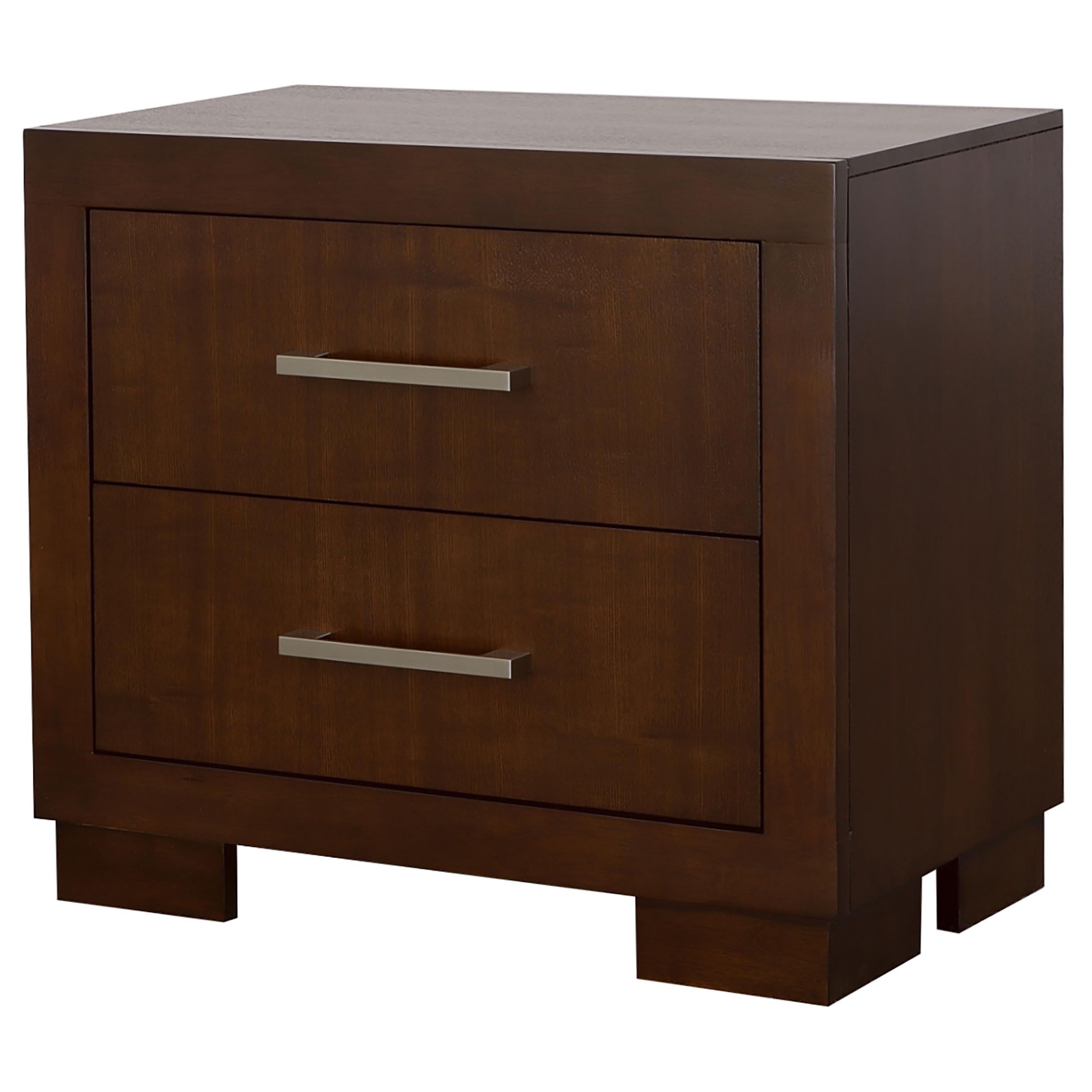 Coaster Home Furnishings Jessica Contemporary Wood 2-Drawer Bedroom Nightstand Bedside Table Organizer Unit Cappuccino 200712
