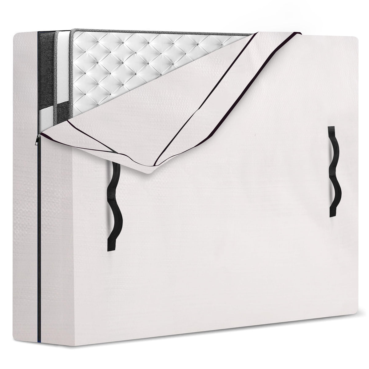 Homesure Mattress Bags For Moving And Storage With 8 Handles - Mattress Cover For Moving - Heavy Duty, Strong Zipper Closure, Mo