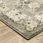 HomeRoots 508839 8 x 11 ft. Gray Beige Tan & Brown Oriental Power Loom Stain Resistant Rectangle Area Rug