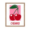 Poster Master Cherry Poster - Red Cherries Print - Food & Drink Art - Gift for Him, Her, Baker, Pastry Chef - Perfect Wall Decor
