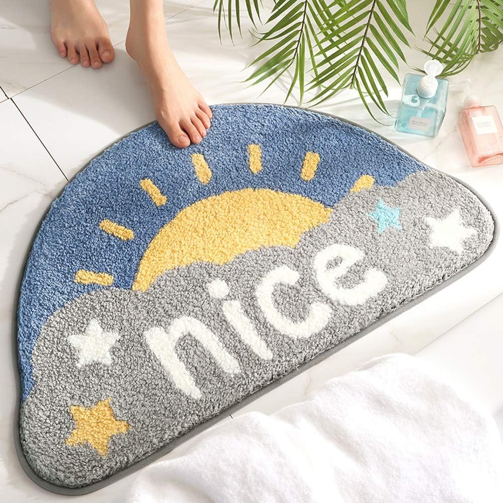 Roseate Nice Super Soft Anti Skid (40x60 cm) Super Absorbent Mats Microfibre 2000 GSM Door Mats for Home/Bathroom/Bedroom/Kitche