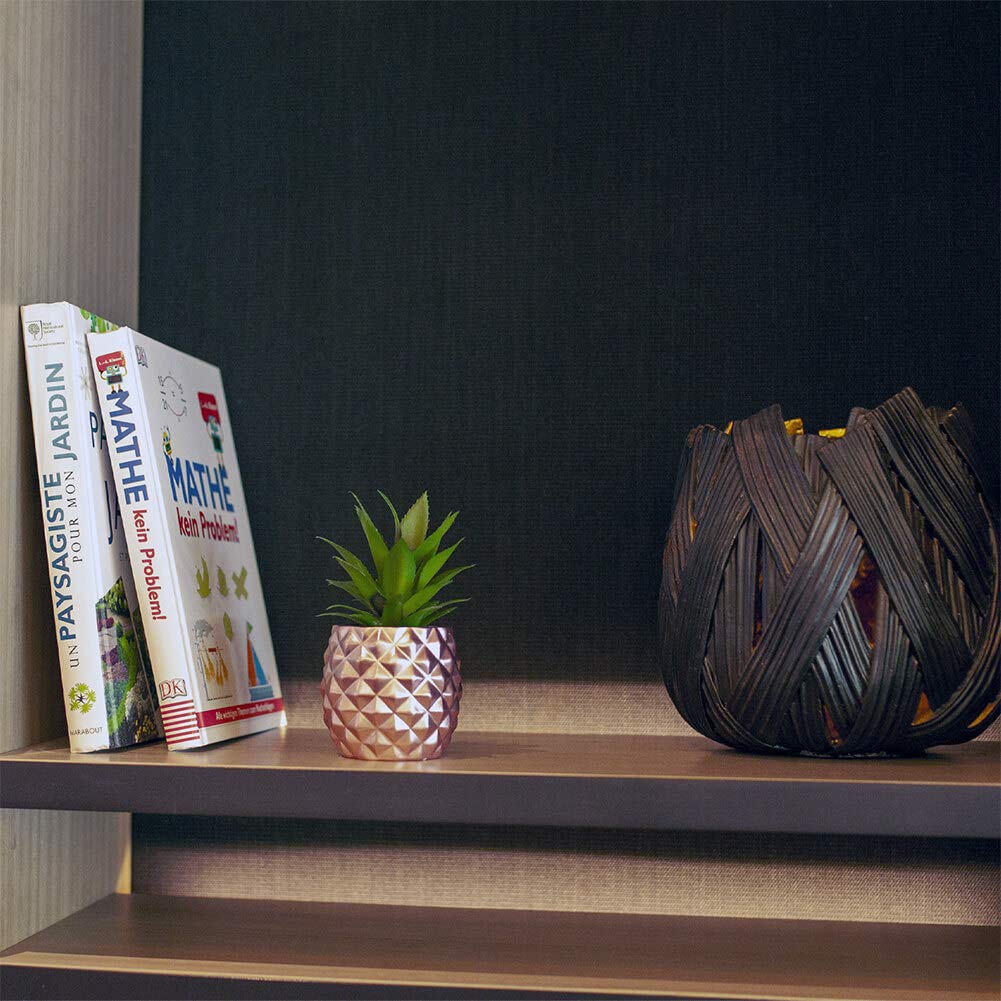 Blascool Artificial Succulent Potted Pineapple Decor - Fake Pineapple Home Office Kitchen Table Decor (05 Rose Gold)