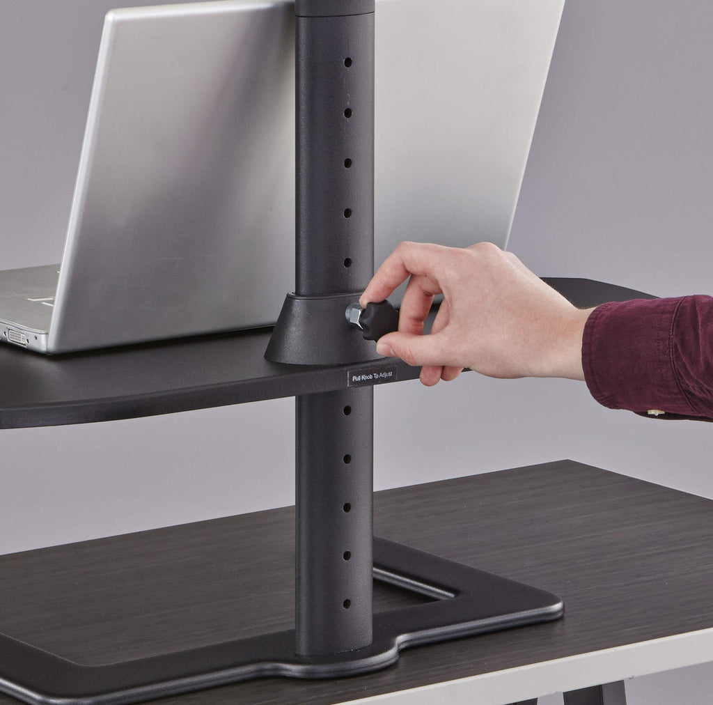 Safco Products 2180BL Stance Height-Adjustable Laptop Stand, Black
