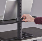 Safco Products 2180BL Stance Height-Adjustable Laptop Stand, Black