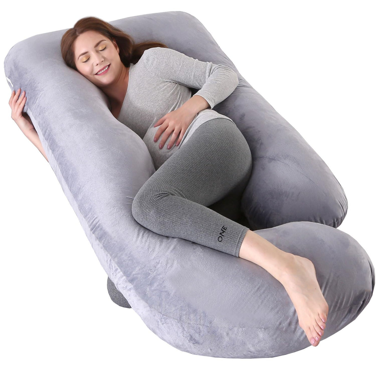 Pregnancy Pillows For Sleeping, U Shaped Full Body Maternity Pillow With Removable Cover - Support For Back, Legs, Belly, Hips F