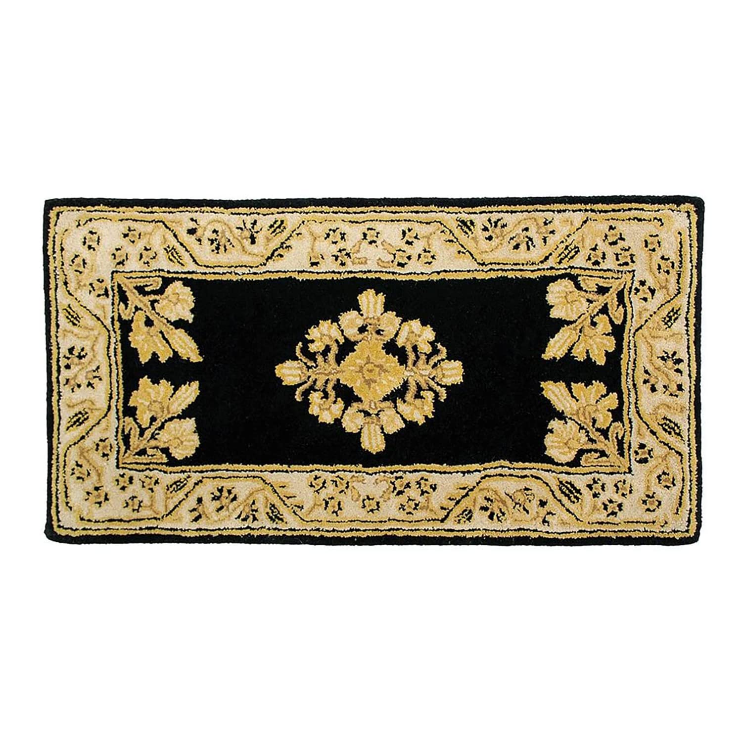 Minuteman International Noir Jardin Wool Hearth Rug, Rectangular