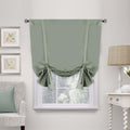 H.VERSAILTEX Blackout Tie Up Curtain Thermal Insulated Window Shade Light Blocking Balloon Roman Shade Bathroom Adjustable Rod P