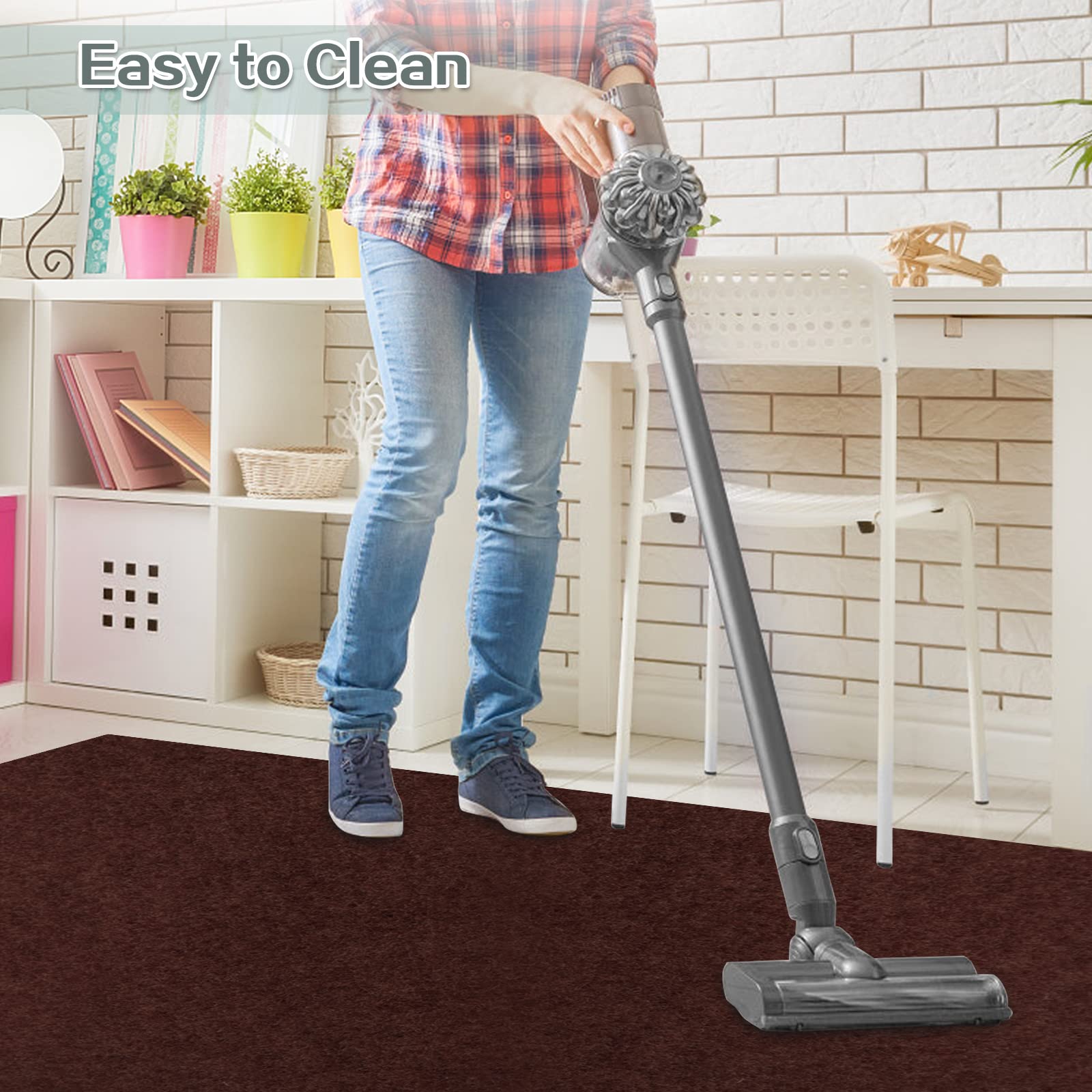 Custom Size Runner Rug 4 Ft X 65 Ft, Zgr 2-82Ft Carpet Runners Hallway Entryway Kitchen Garage Laundry Room Area Rugs With Non-S