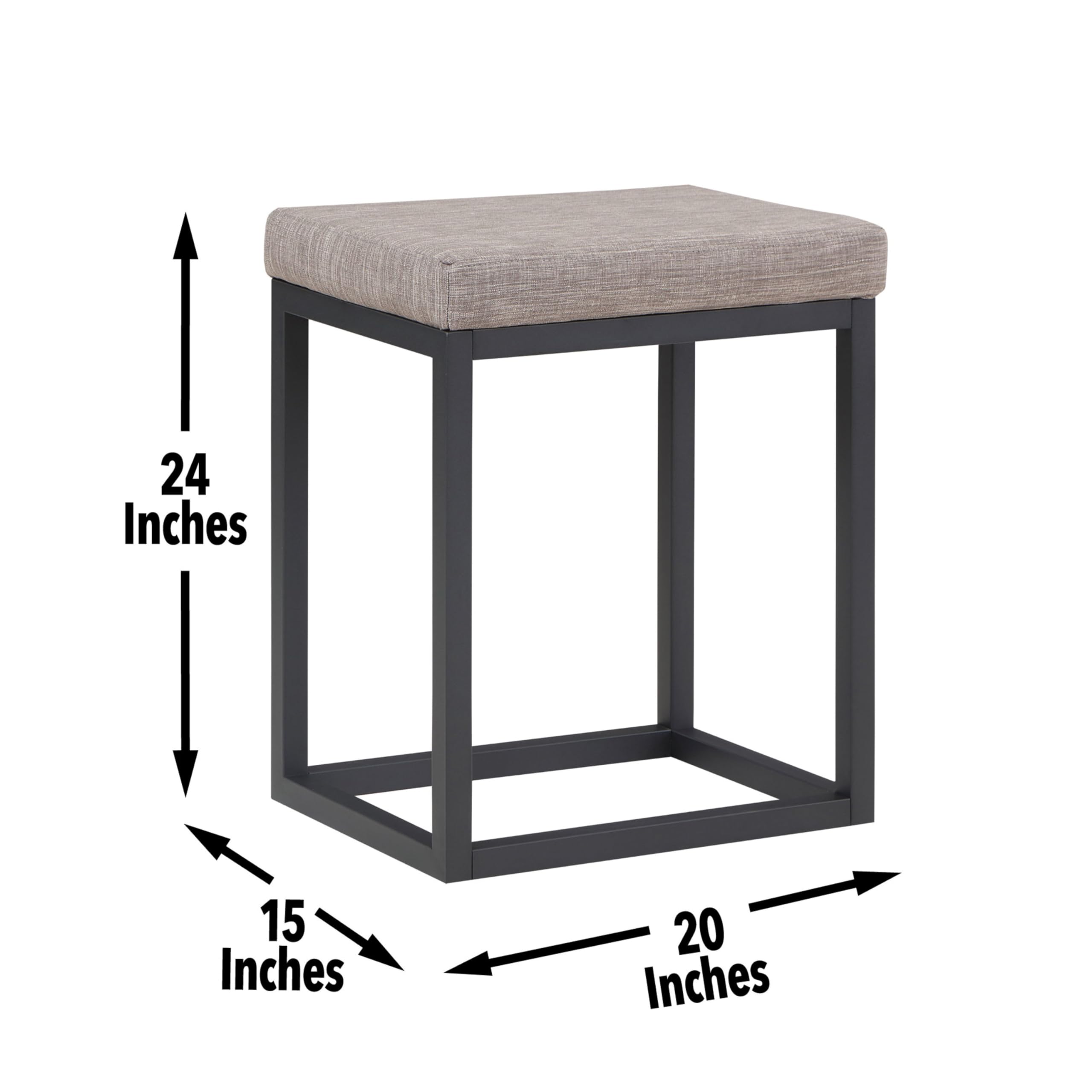 Steve Silver Furniture Yukon Counter Bar, with 2 Stools, Modern Transitional, Small Dining Table, Desk, Iron Sled Base, Kitchen Dining Room, Hall Piece, Apartment, 16 x 48 x 36 inches, Brown