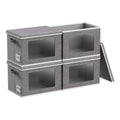 TavloreHome 4Pack Fabric Storage Bins with Lids, Collapsible Closet Storage Bins with Clear Window Large Storage Boxes with Han