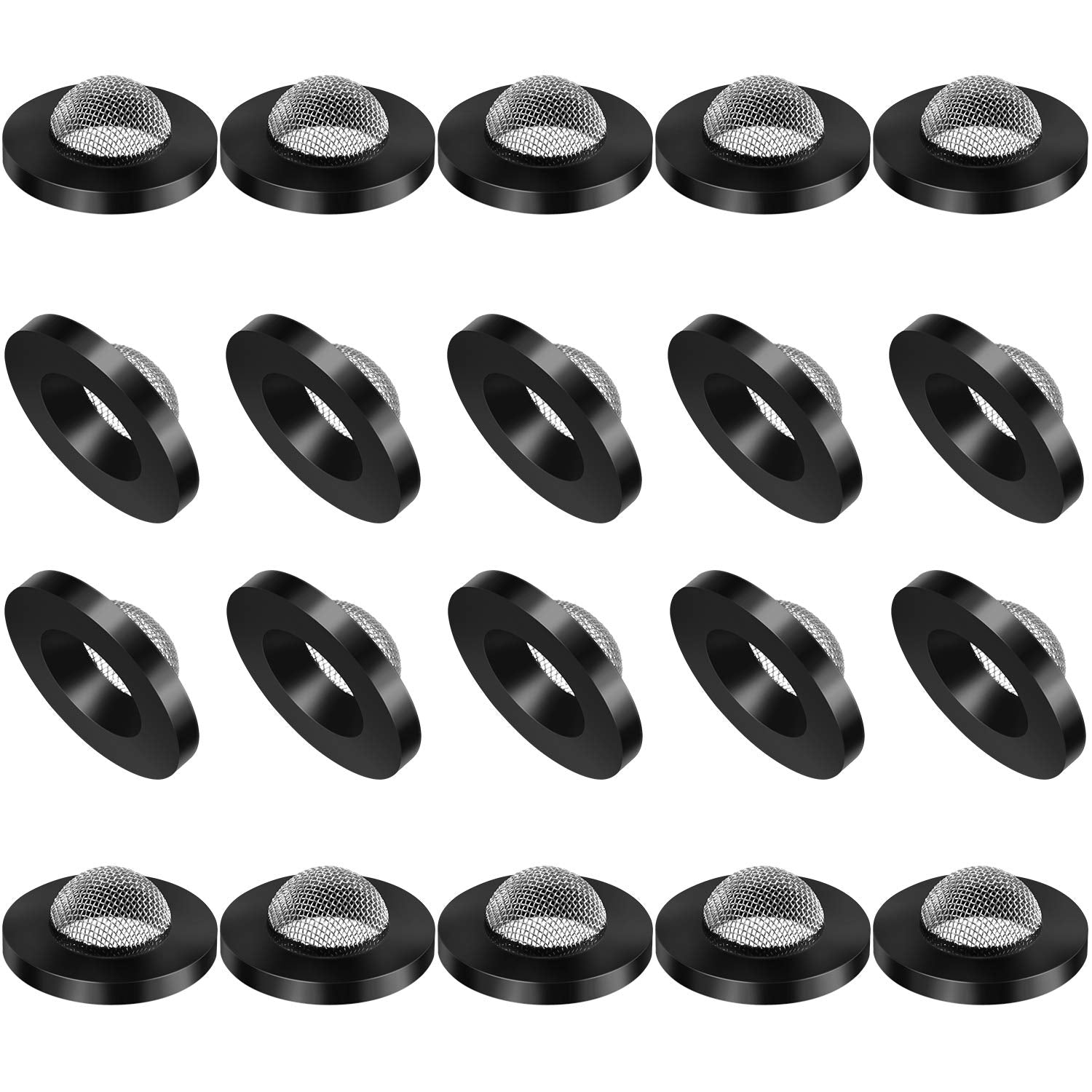 Honoson 20 Pieces Stainless Steel Filter Hose Washers Inlet Hose Screen Washer Repair Kit For 5/8 Inch Washing Machine And 3/4 I