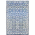 HomeRoots 509528 9 x 12 ft. Blue & Gray Oriental Power Loom Stain Resistant Rectangle Area Rug