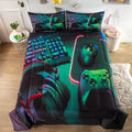 Grat Tioc Gamer Comforter Sets For Teen Boys,Gaming Bedding Sets Queen,Video Game Bedspread,Game Gamepad Bed Set,Controller Bedd