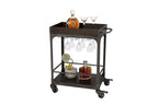 Best Quality Furniture Server Cart, Rustic Expresso
