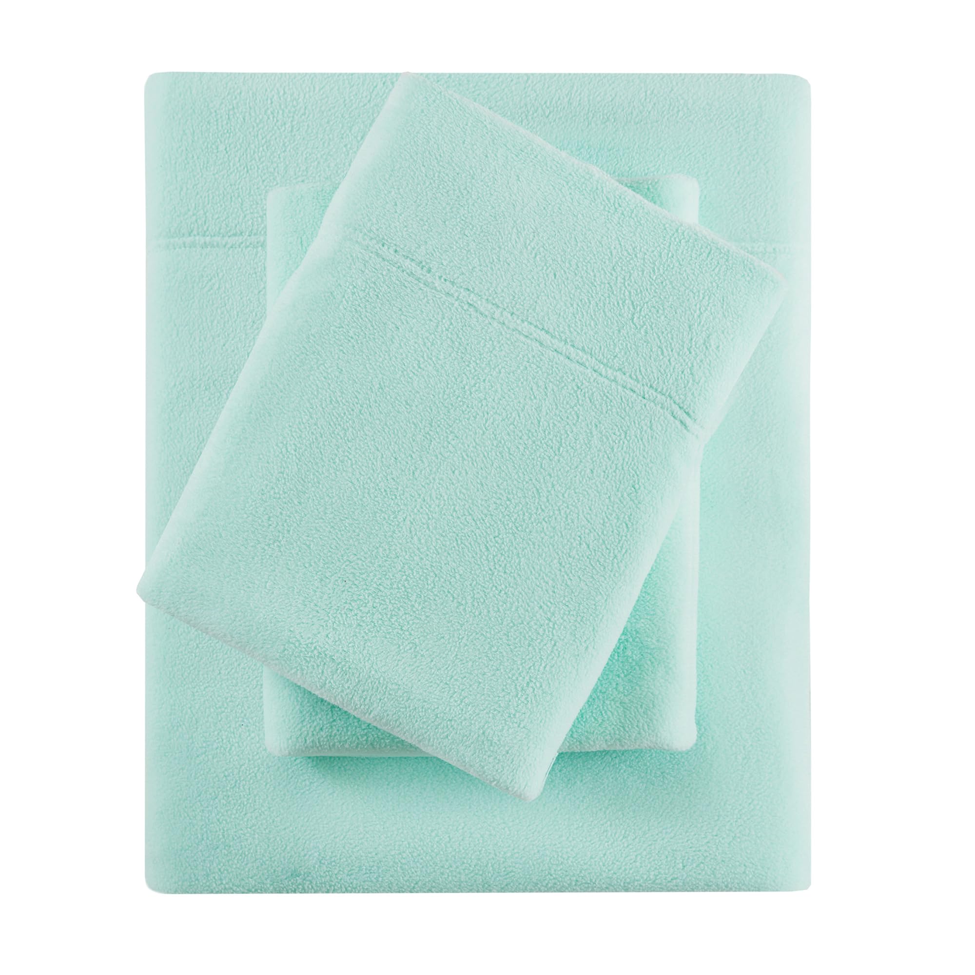 True North By Sleep Philosophy Fleece Sheet Set Queen, Solid Color, Warm & Plush Sheets Soft Fleece Bedding Set, Queen Size Shee