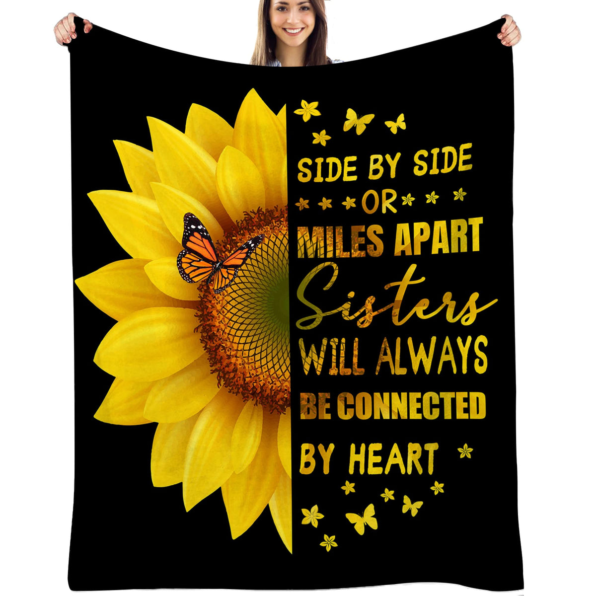 Yoyicu Sister Gifts Blanket,Sisters Gifts From Sister,Sister Birthday Gifts From Sister,Gifts For Sisters From Sisters Graduatio