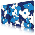 Mewoocue Gaming Mouse Pad For Desk,Large Cute Mousepad Laptop,Japanese Geometric Blue Anime Mouse Mat,Long Xxl Waterproof Keyboa