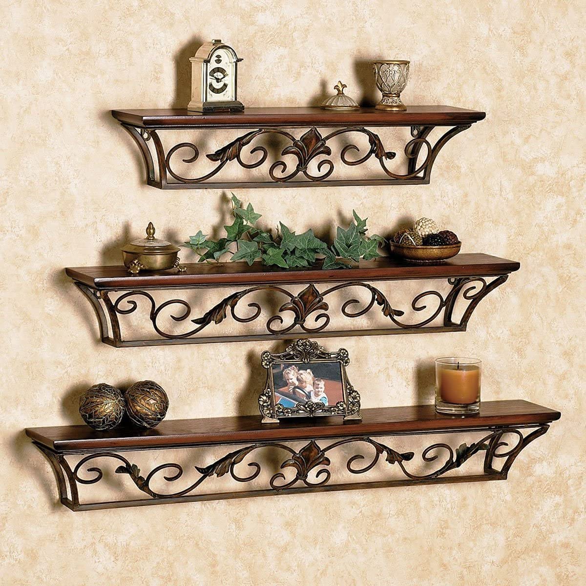 Wooden Decor Hub Wooden Floating Shelves For And Home Decorative Wall Shelves And Racks For Living Room Set Of 3