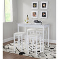 Lancer Backless Counter Stools, White - Set Of Two