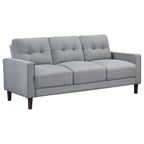 Coaster Home Furnishings Bowen Upholstered Track Arm Tufted Sofa Grey