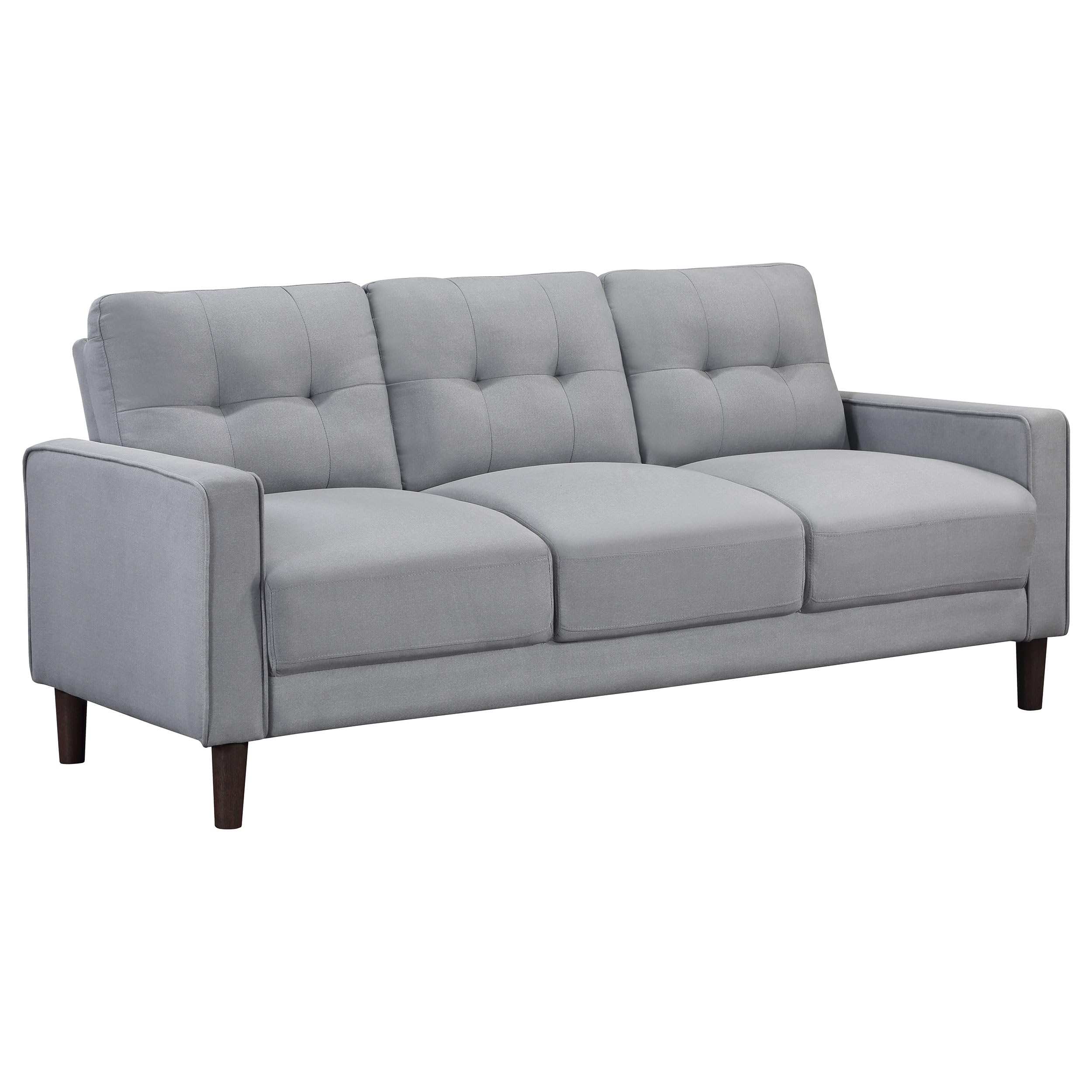 Coaster Home Furnishings Bowen Upholstered Track Arm Tufted Sofa Grey