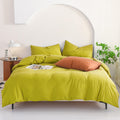 Luxlovery Chartreuse Comforter Set California King Moss Green Bedding Comforter Set Yellowish-Green Modern Solid Grass Green Sof