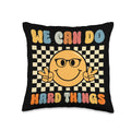 We Can Do Hard Things Motivational Teacher Back to School Throw Pillow