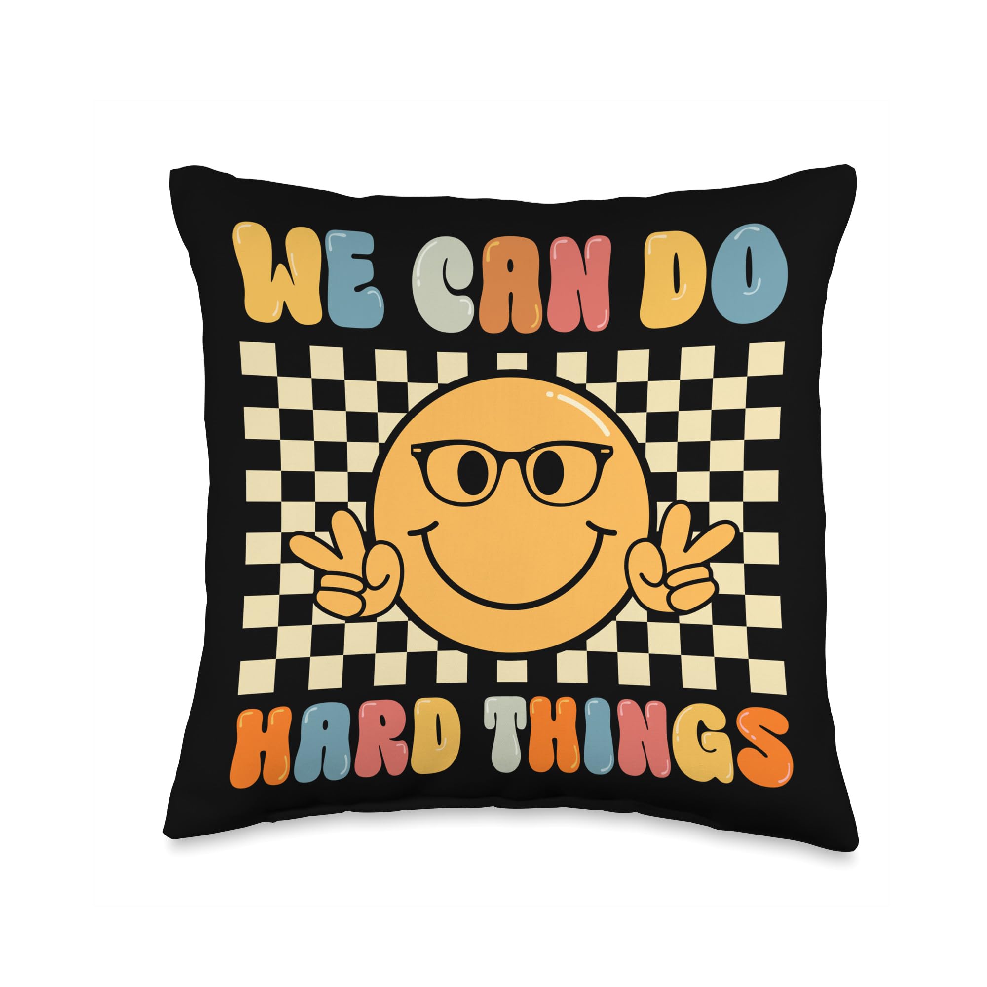 We Can Do Hard Things Motivational Teacher Back to School Throw Pillow