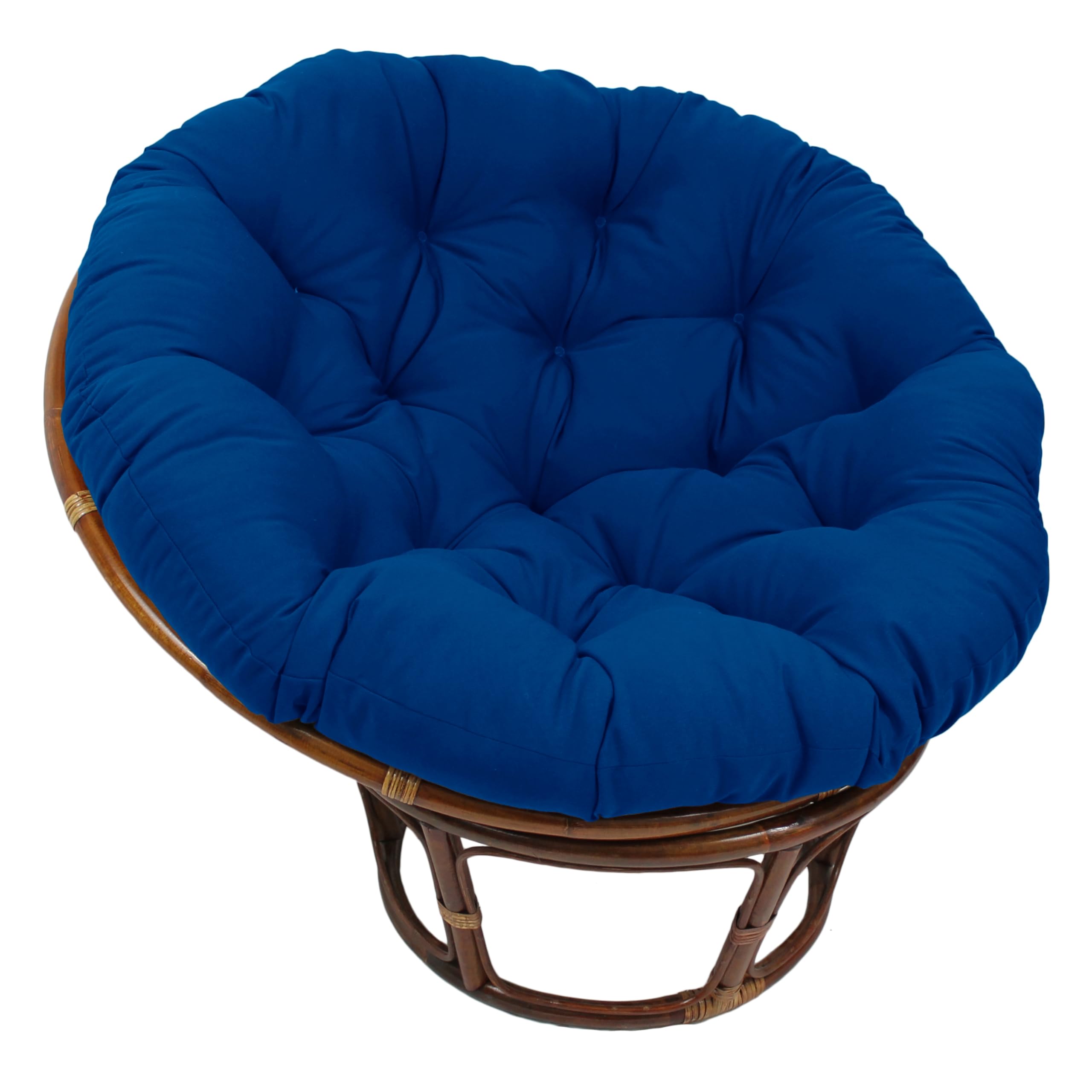 Blazing Needles Twill Papasan Cushion, 48 in x 6 in x 48 in, Brown