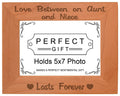 ThisWear Aunt Niece Gifts Love Between Aunt and Niece Lasts Forever Wood Engraved 5x7 Landscape Picture Frame