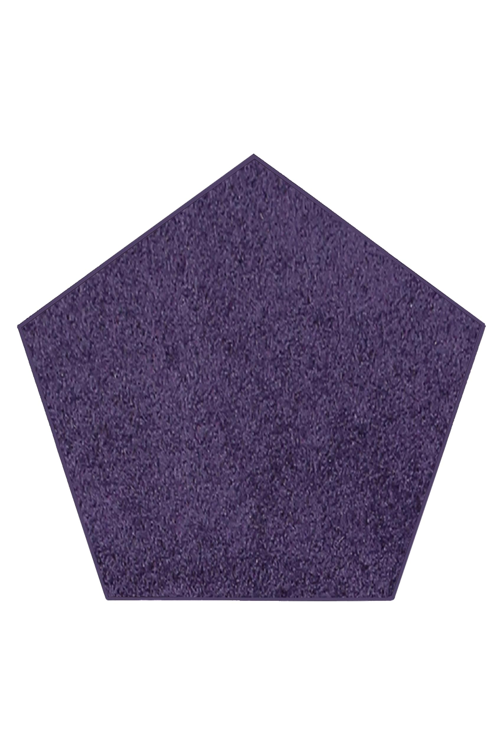 Pet Friendly Solid Color Area Rugs Purple - 3' Pentagon, Indoor, Stain & Fade Resistant, Perfect for Living Room, Bedroom, Dinin