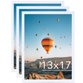 JCJMY 13x17 White Picture Frame Set of 3, Horizontal and Vertical Formats for Wall Hanging, 13 x 17 Wall Gallery Poster Photo Fr