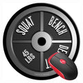 Mouse Pad Round Gaming Mouse Mat Barbell Plate Squat Bench Deadlift Weight, Non-Slip Rubber Base Mousepad Cute Mousemat For Lapt