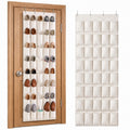 Pinkunn 40 Pocket Over The Door Shoe Organizer, Natural Canvas, 73 x 27.5