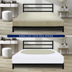 Purefit Stretchy Box Spring Cover Twin - Elastic Fitted Box Spring Wrap Around 4 Sides, Wrinkle & Fading Resistant Fits Twin Size Beds, White