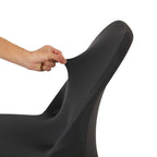 Ascoza 20 Pack Black Spandex Folding Chair Covers In Stretch Washable Fabric For Wedding, Party,Holidays,Celebration And Other Special Events