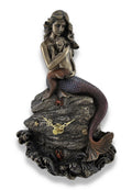 Veronese Design 7.88 Inch Mermaid Mother and Baby Sitting on Seaside Rock Clock